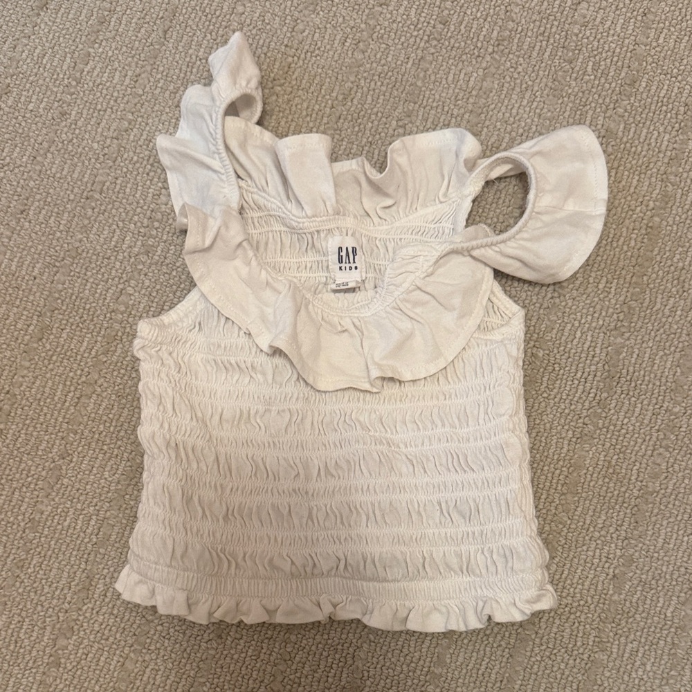 GAP Kids Ivory Ruffle Blouse